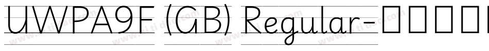 UWPA9F (GB) Regular字体转换